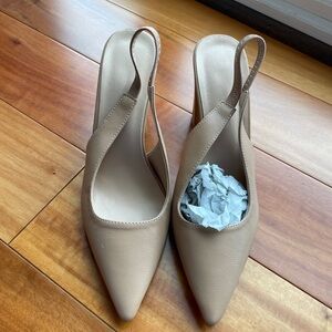 Brand New Tan Women's Slingback Heels